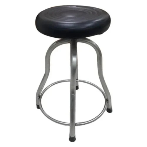 Patient Revolving Cushioned Stool - Color: Black