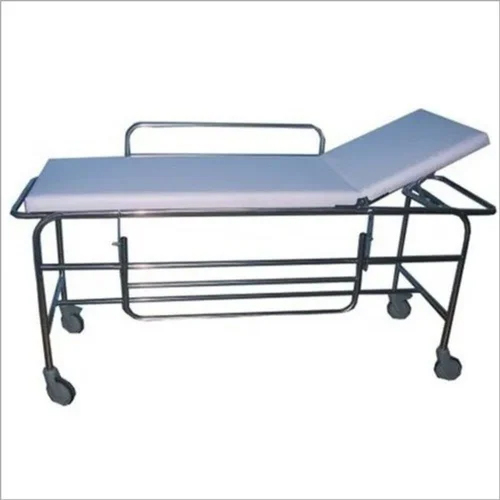 Stretcher On Trolley With Mattress - Color: Black