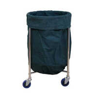 Soiled Linen Trolley - Color: Silver