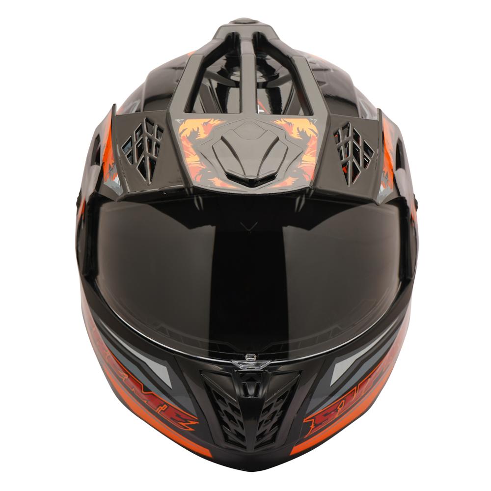 Designer Full Face Bike Helmet - Color: Black
