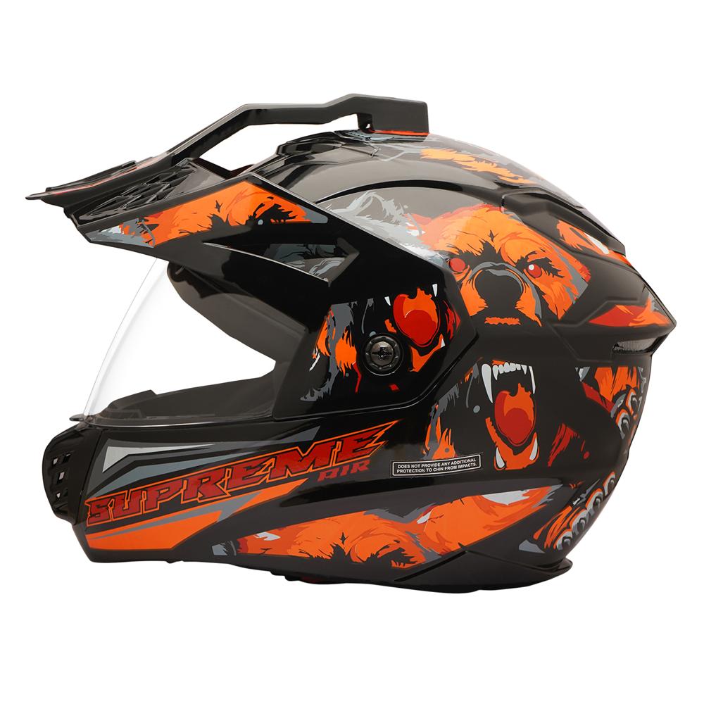 Designer Full Face Bike Helmet - Color: Black