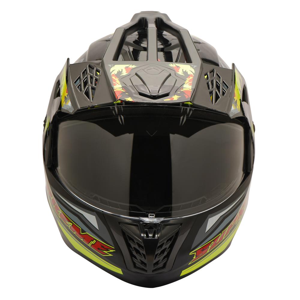 Designer Full Face Bike Helmet - Color: Black