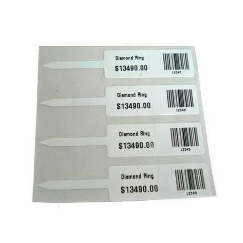 Jewellery Printed Labels - Color: White