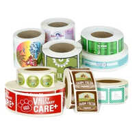 Pre Printed Self Adhesive Labels - Color: White