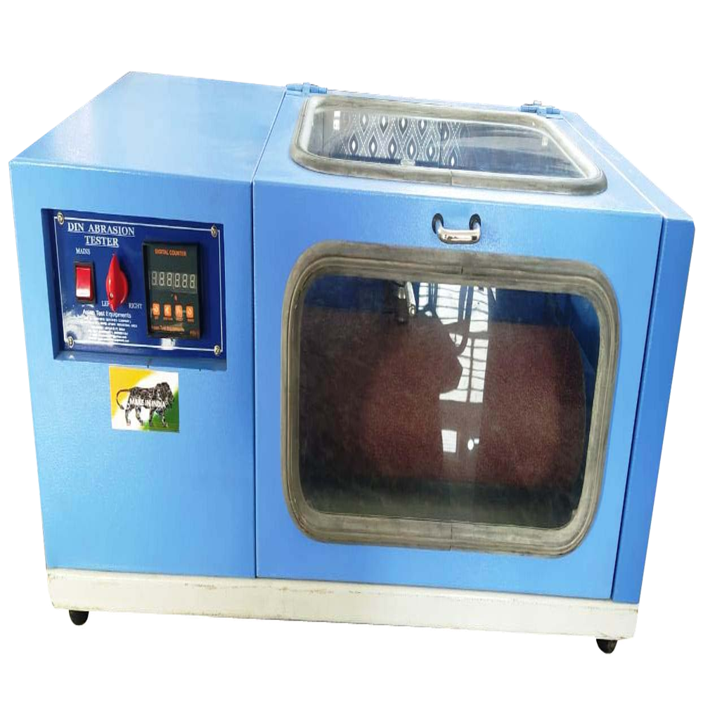Din Abrasion Tester - Metal, Electric | Blue Color, High Accuracy, Durable, Lightweight, Low Power Consumption, Stable Performance, Easy To Use
