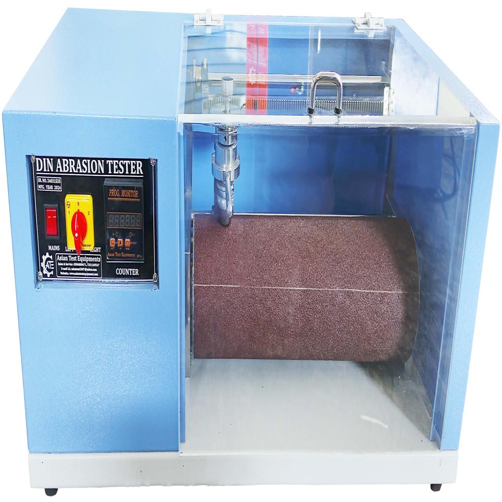 Din Abrasion Tester - Metal, Electric | Blue Color, High Accuracy, Durable, Lightweight, Low Power Consumption, Stable Performance, Easy To Use