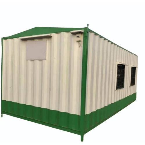 30 Feet Mild Steel Porta Cabin - Color: White And Green