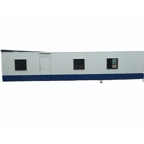 40 Feet Ms Portable Log Prefabricated Cabin - Color: White And Blue