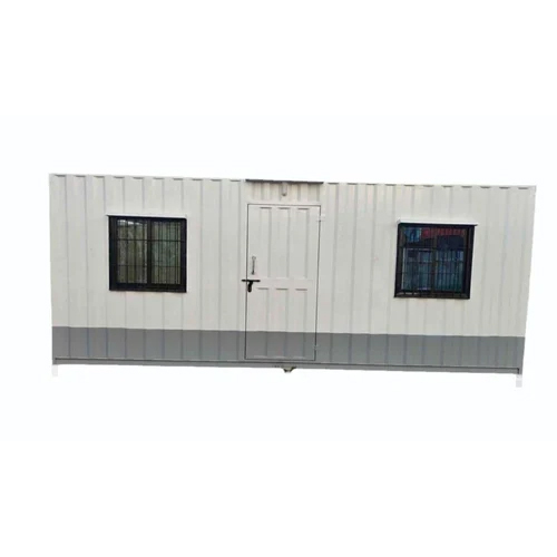 Single Door Ms Portable Cabin - Color: White And Grey