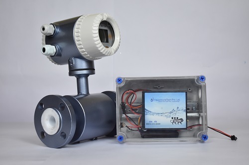 Magnetic Flow Meter - SS 316, 10mm - 500mm Size, Grey Color |Measures Flow Rate of Wastewater & Effluents with 4-20mA & RS485 Output