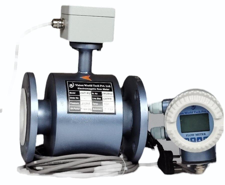 Magnetic Flow Meter - Ss 316, 10mm - 500mm Size, Grey Color |Measures Flow Rate Of Wastewater & Effluents With 4-20ma & Rs485 Output