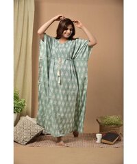 Women's Cotton Solid Maxi Kaftan Nighty