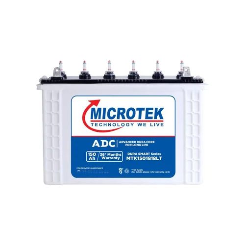 Microtek Dura Smart Mtk1501818Lt Inverter Battery - Battery Capacity: 51 A 80Ah Ampere-Hour (Ah)