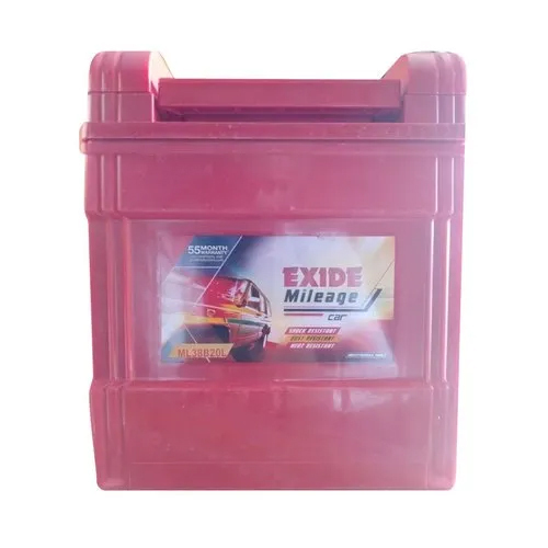 Exide Ml38B20L Mileage Car Battery - Battery Capacity: <150Ah Ampere-Hour (Ah)