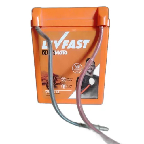 Livfast Lfdbtx 2.5 Duro Moto Two Wheeler Battery - Battery Capacity: 81-100Ah Ampere-Hour (Ah)