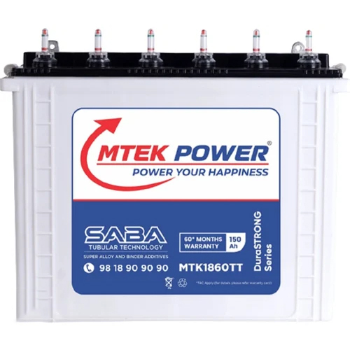 Microtek Mtk1860 Tall Tubular Battery - Battery Capacity: 81 A 100Ah Ampere-Hour (Ah)