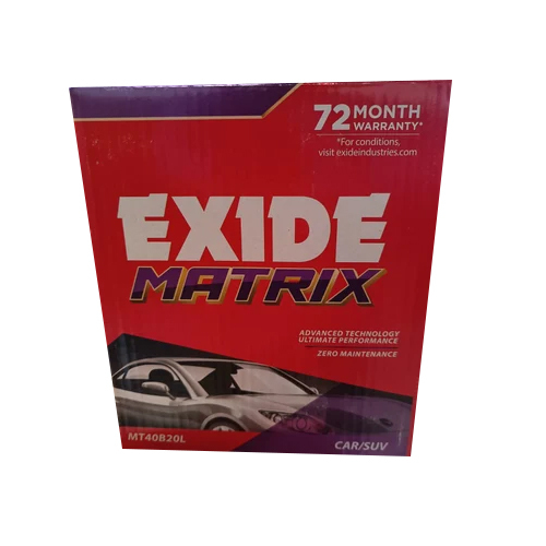 55Ah Exide Car Battery - Battery Capacity: 81-100Ah Ampere-Hour (Ah)
