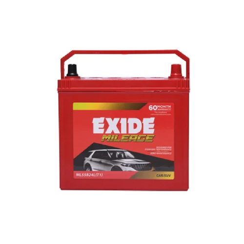 Exide Ml55B24L T1 Car Battery - Battery Capacity: 81-100Ah Ampere-Hour (Ah)