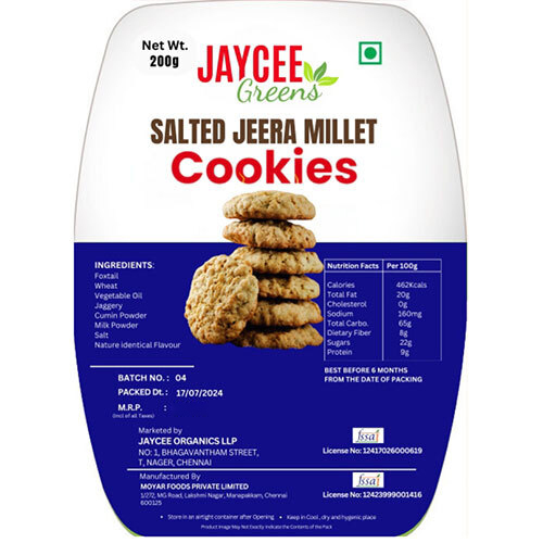 Salted Jeera Millet Cookies