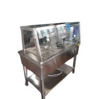 Pick Up Counter - Stainless Steel, Silver Color, Integrated Lighting | Sleek Plain Design For Restaurants And Food Service Environments