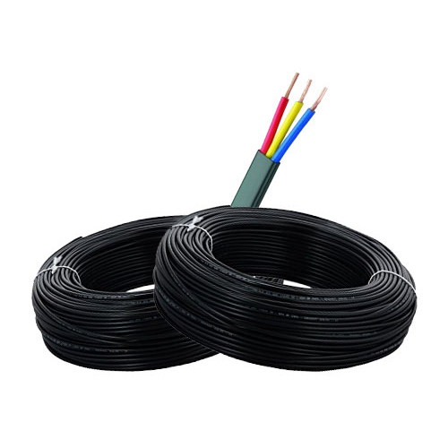 Submersible Flat Cable - Copper Conductor, 3mm Size, Black Color | Pvc Jacket, Multi-core Design, Rust-proof, 6-month Warranty