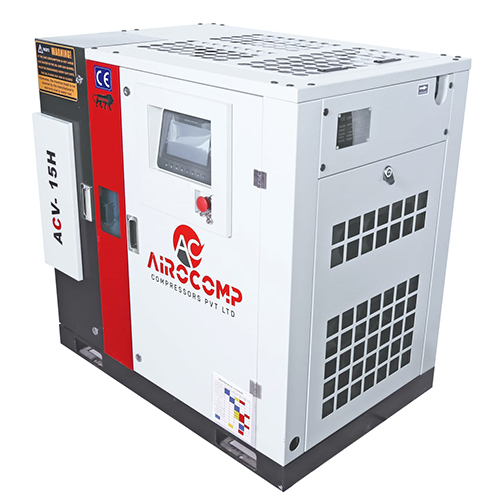 15hp Pm Vfd Direct Driven Rotary Screw Air Compressor - Color: White