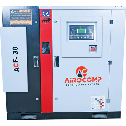 30Hp Fixed Speed Single Stage Rotary Screw Air Compressor - Color: White