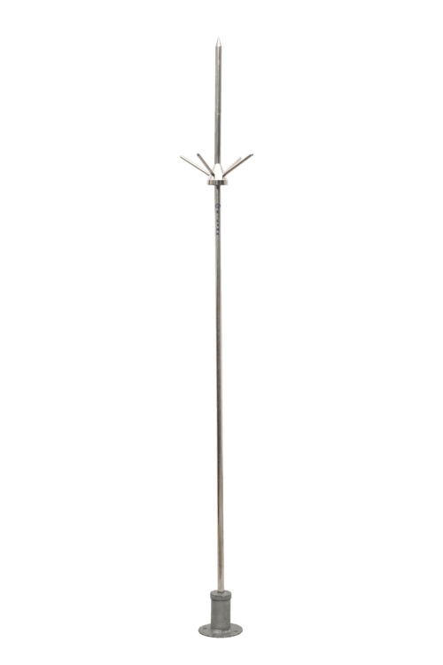 LIGHTNING ARRESTER  SS 304  170.6   & MAST , BASE PLATE