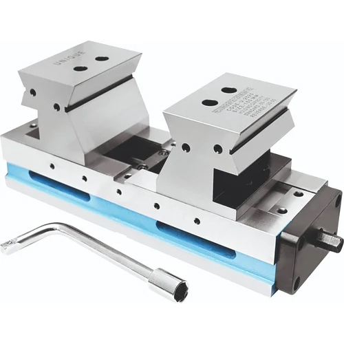 Unique Precision Hi Grip Self Centering Shaft Vice - Color: Silver