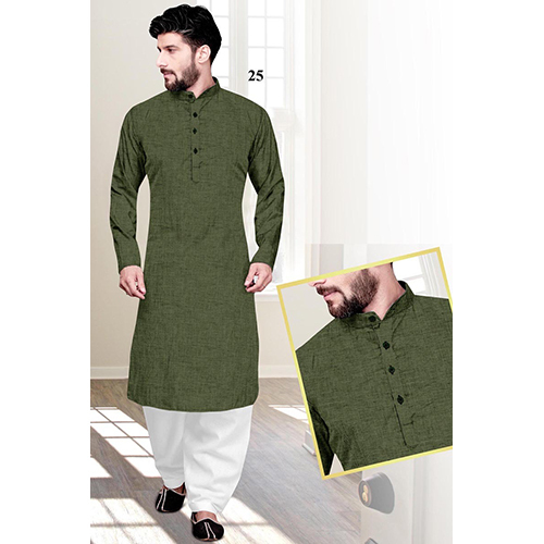 Ciaz Mens Plain Kurta Moss - Feature: Washable