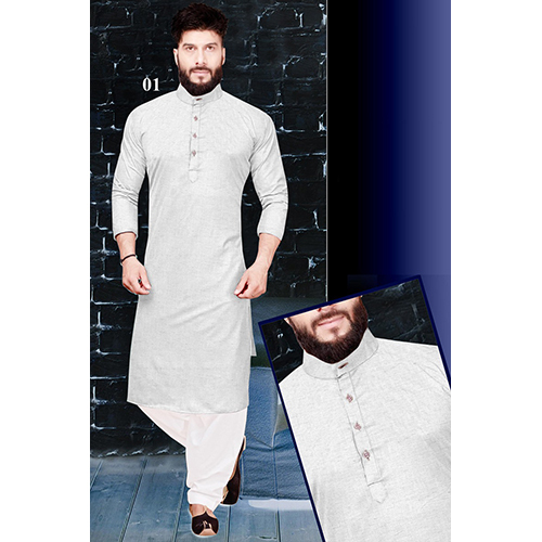 Ciaz Mens Plain Kurta White - Feature: Washable