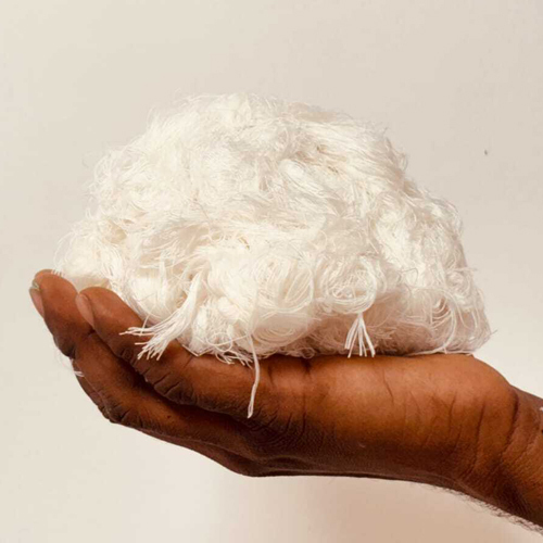 100% Waste Cotton Yarn White - Yarn Character: Plain