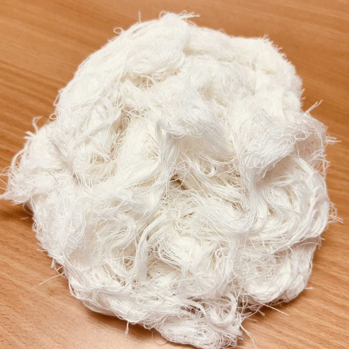 100% Waste Cotton Yarn White - Yarn Character: Plain