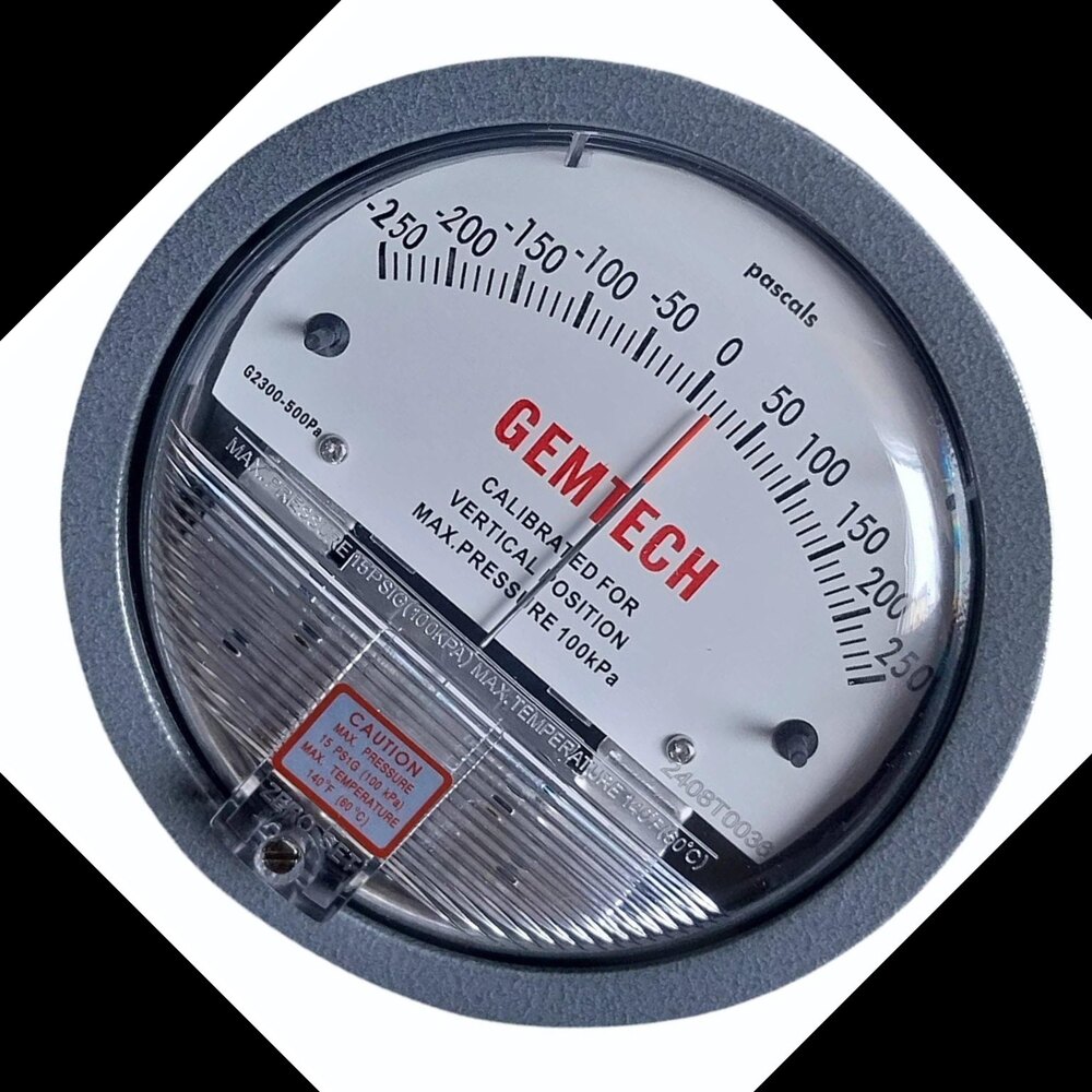 GEMTECH Differential Pressure Gauge Modal G2300-500Pa