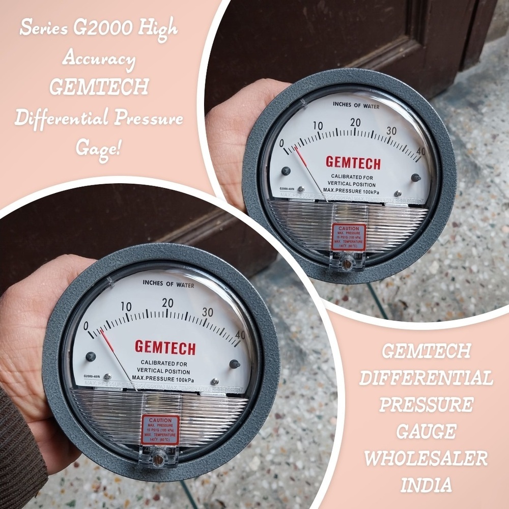GEMTECH Differential Pressure Gauge Supplier From Tijara Rajasthan
