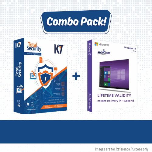 K7 Total Security 1 User 1 Year + Windows 10 Pro Software License Key