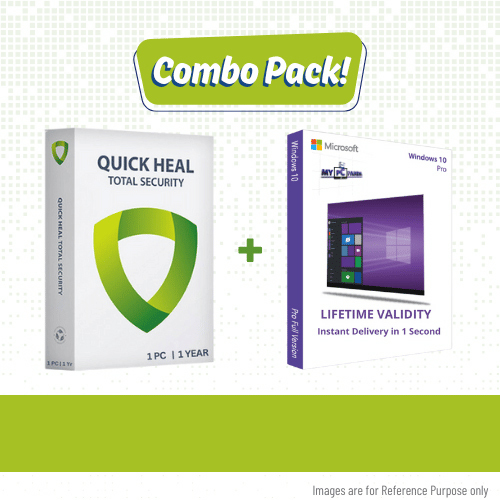 Quick Heal Total Security 1 User 1 Year + Windows 10 Pro Key Software