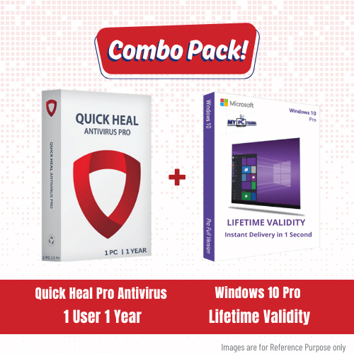 Quick Heal Pro 1 User 1 Year + Windows 10 Pro Product Key Software
