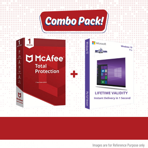 McAfee Total Security 1 User 1 Year + Windows 10 Pro 1 PC Lifetime Key Software