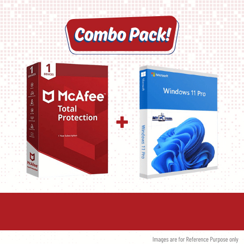 McAfee Total Security 1 User 1 Year + Windows 11 Pro 1 PC Lifetime Key Software
