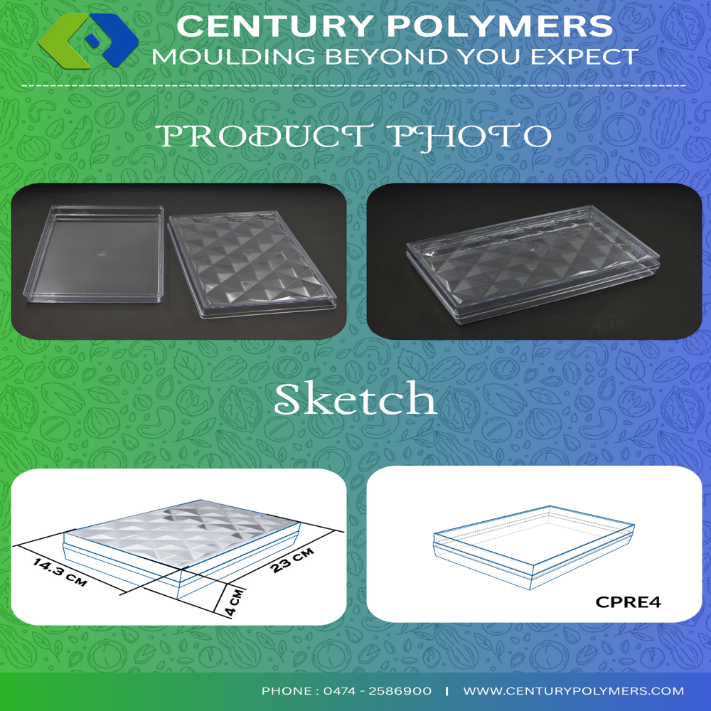 Square Diamond 15 Cavity (Cpre4) - Color: Transparent