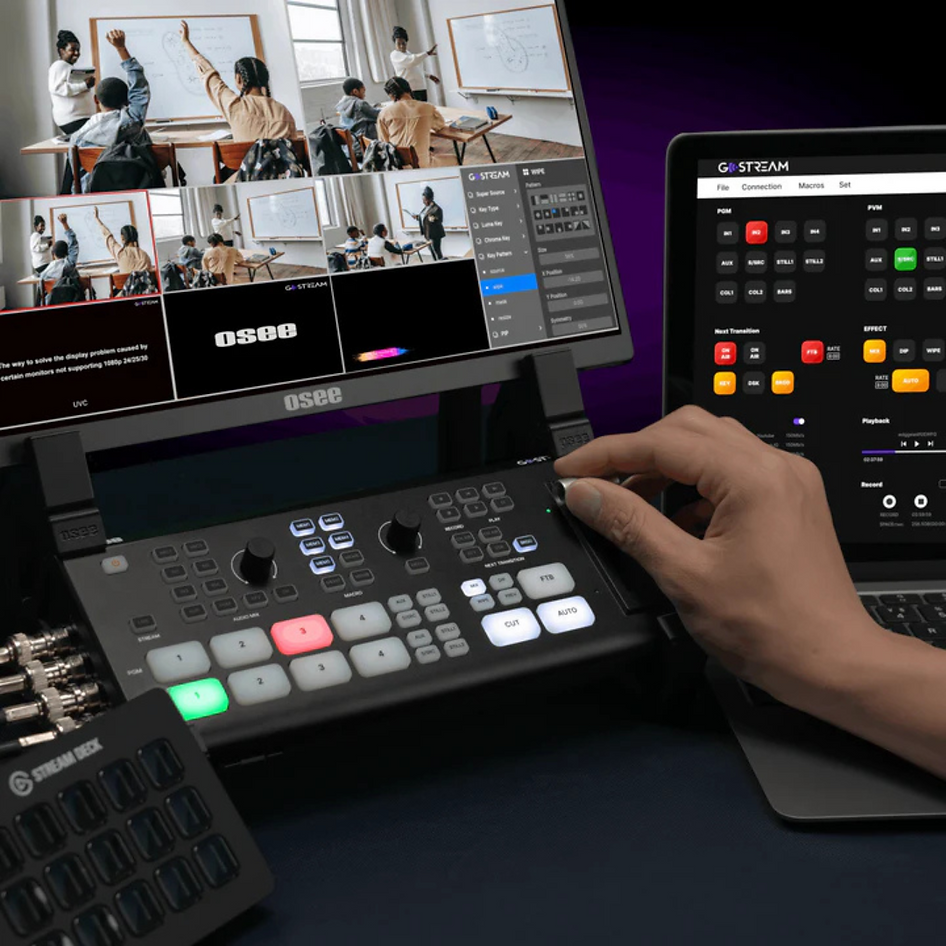 Osee Gostream Duet Live Stream Video Mixer Switcher With Sd Record And Ndi Hx