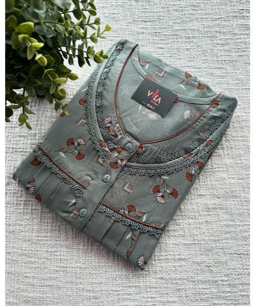 All Size Printed Alpine Nighty Color: Multicolor at Best Price