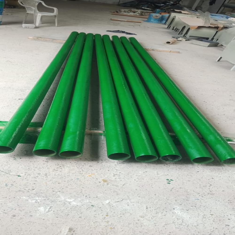 FRP Pipe - Fiber Reinforced Plastic, Round Shape, Green Color, Powder Coated, Plain/Threaded/Flanged Ends, Corrosion Resistant, Industrial Use