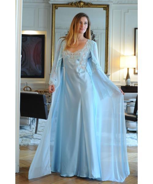 Women 2 Pic Nighty With Robe Pack Of 2 Set Soft Comfortable - Color: White