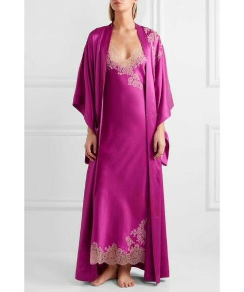 Women 2 Pic Nighty With Robe Pack Of 2 Set Soft Comfortable - Color: White