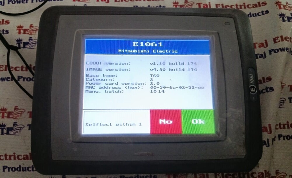 Mitsubishi E1061 (Type:-06705) Hmi (Corner Broken)