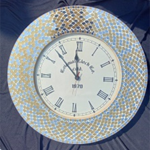 Mosaic Wall Clock - Battery Life: 1 Years