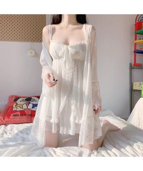 Short Fancy Bedroom Nighty For Women Color: Red at Best Price in