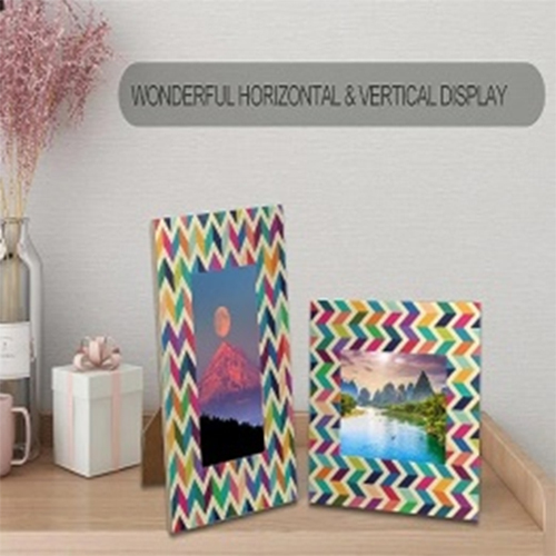 Wooden Photo Frame Tabletop Or Wall Mounting Display 4 By 6 Pictures For Paintings - Color: Multi Color